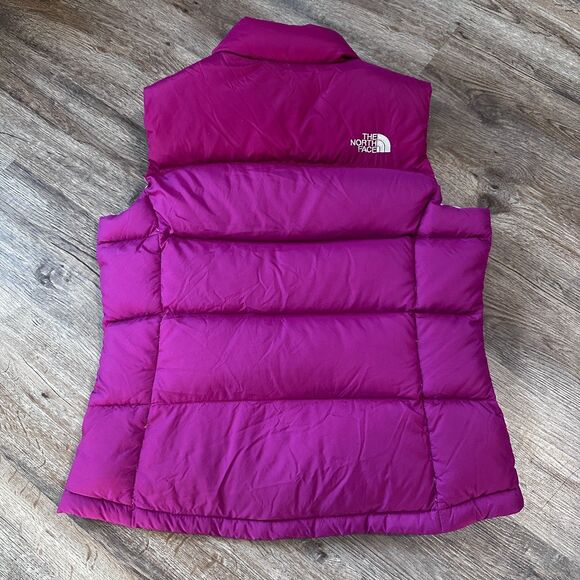 The North Face Nuptse 700 Puffer Vest Womens Size Small Pink Goose Down - Picture 5 of 5